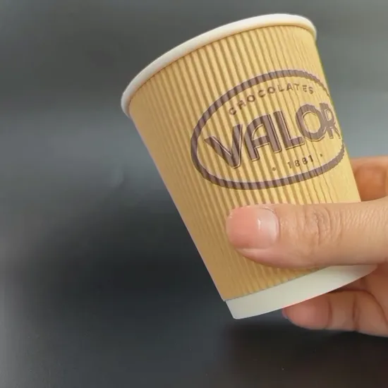 Delicate Ripple Wall Eco-Friendly Paper Cup for Coffee Tea