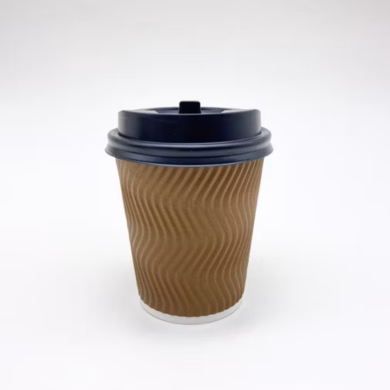 Delicate Ripple Wall Eco-Friendly Paper Cup for Coffee Tea